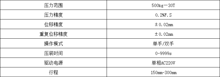 伺服压装机参数 伺服压装机参数