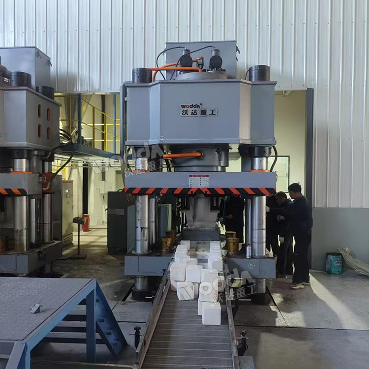 800吨牛羊舔砖液压机现场 800吨牛羊舔砖液压机现场