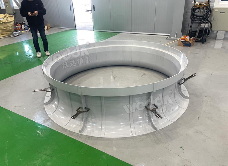 组装成的玻璃钢冷却塔风筒 组装成的玻璃钢冷却塔风筒